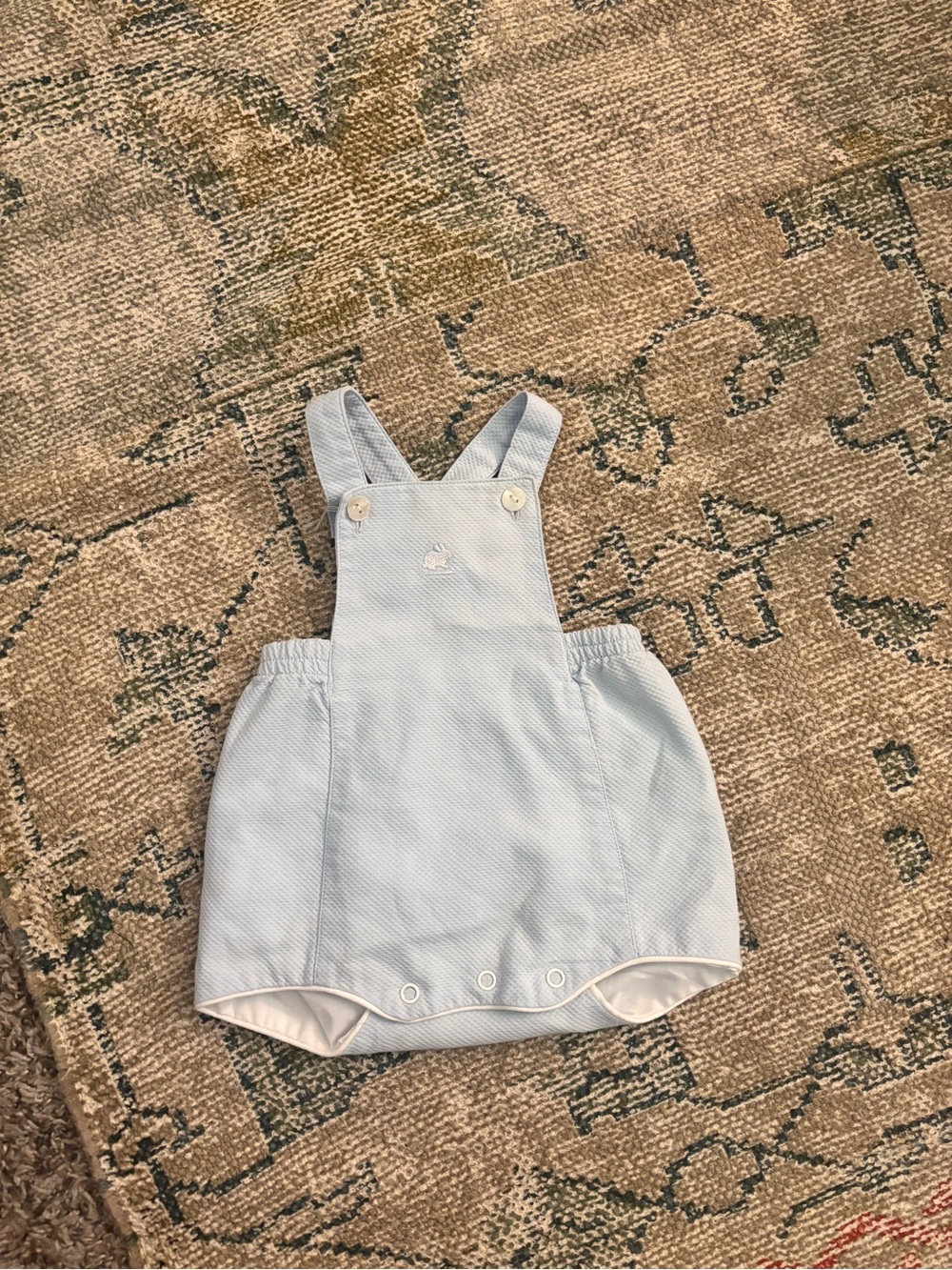bella bliss Light Blue Baby Overall Romper